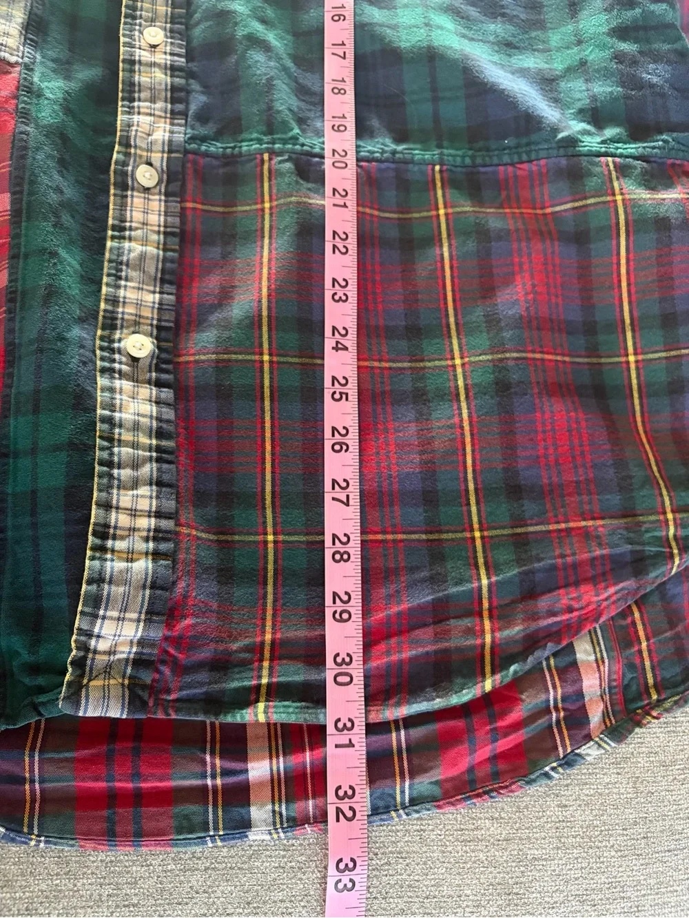 Polo Ralph Lauren Patchwork Plaid Button Down Long Sleeve Shirt Size XL